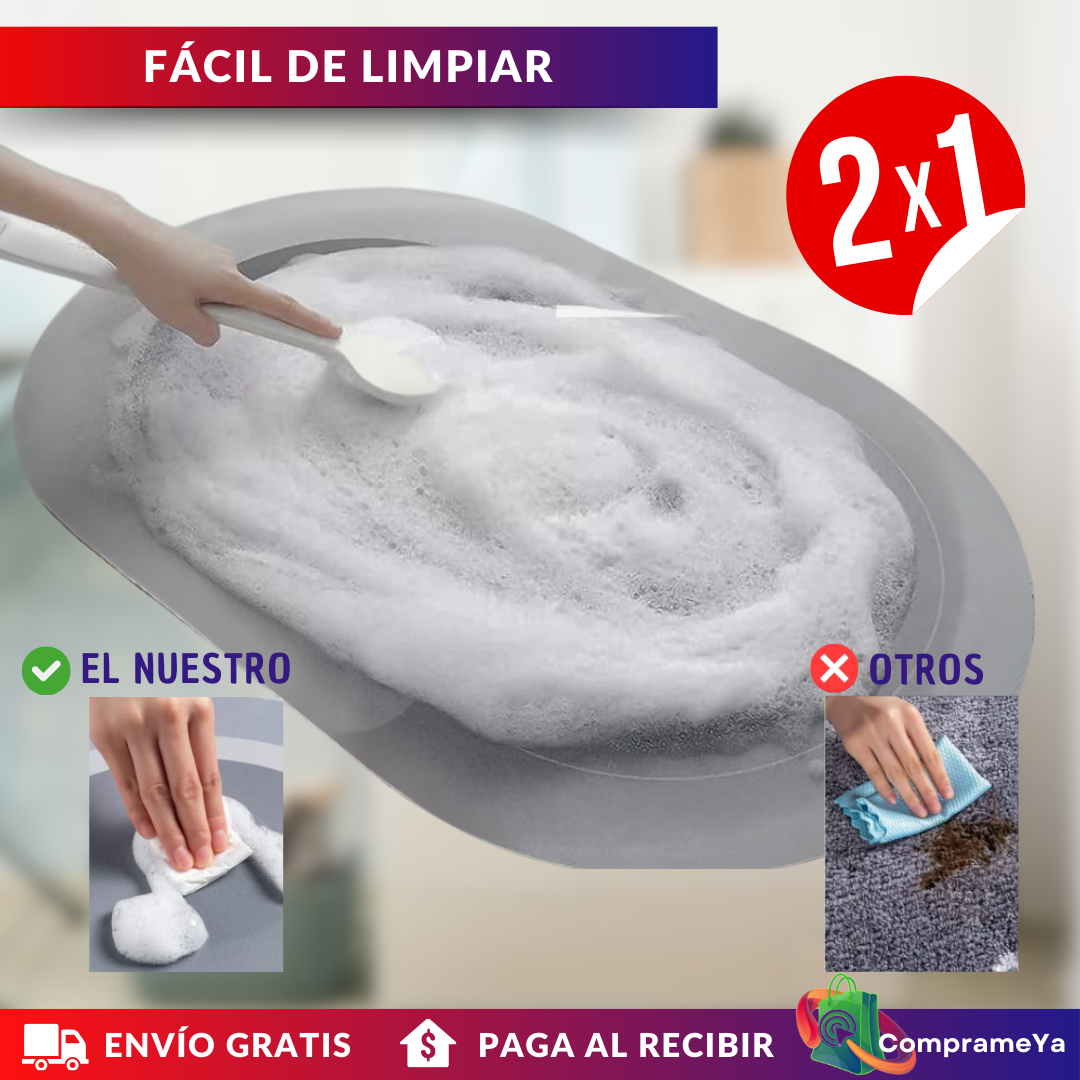 PROMO 2X1 ALFOMBRA DE BAÑO ANTIDESLIZANTE SÚPER ABSORBENTE